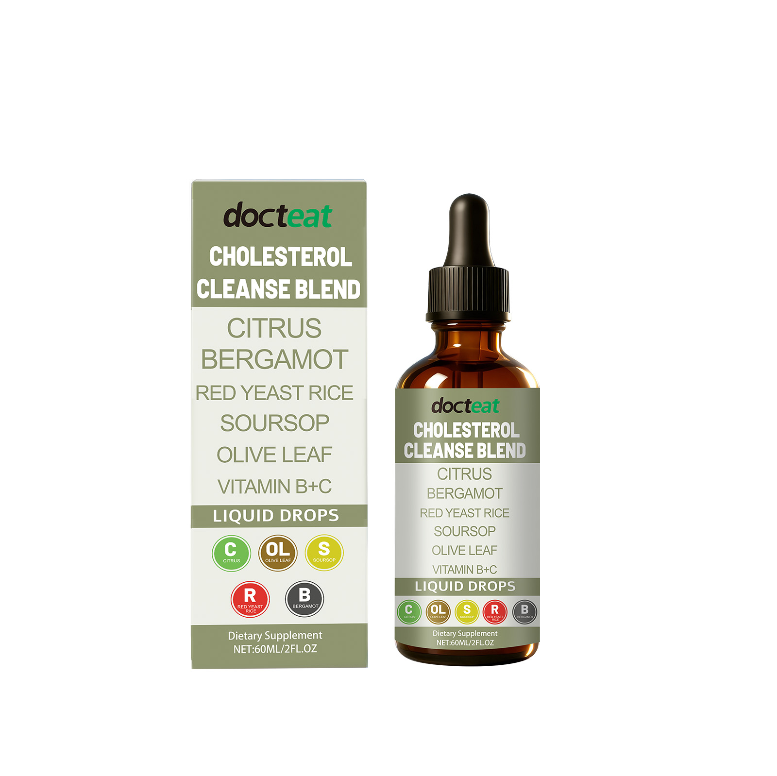 Health Wellness Food - Gouttes liquides de bergamote citronnée avec