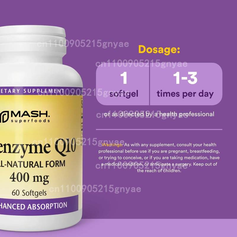 120 capsules de coenzyme Q10,  - Health Wellness Food avis et prix