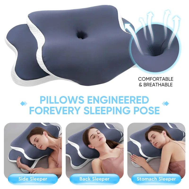 Oreiller en mousse à mémoire d - Neck Traction Pillow avis et prix